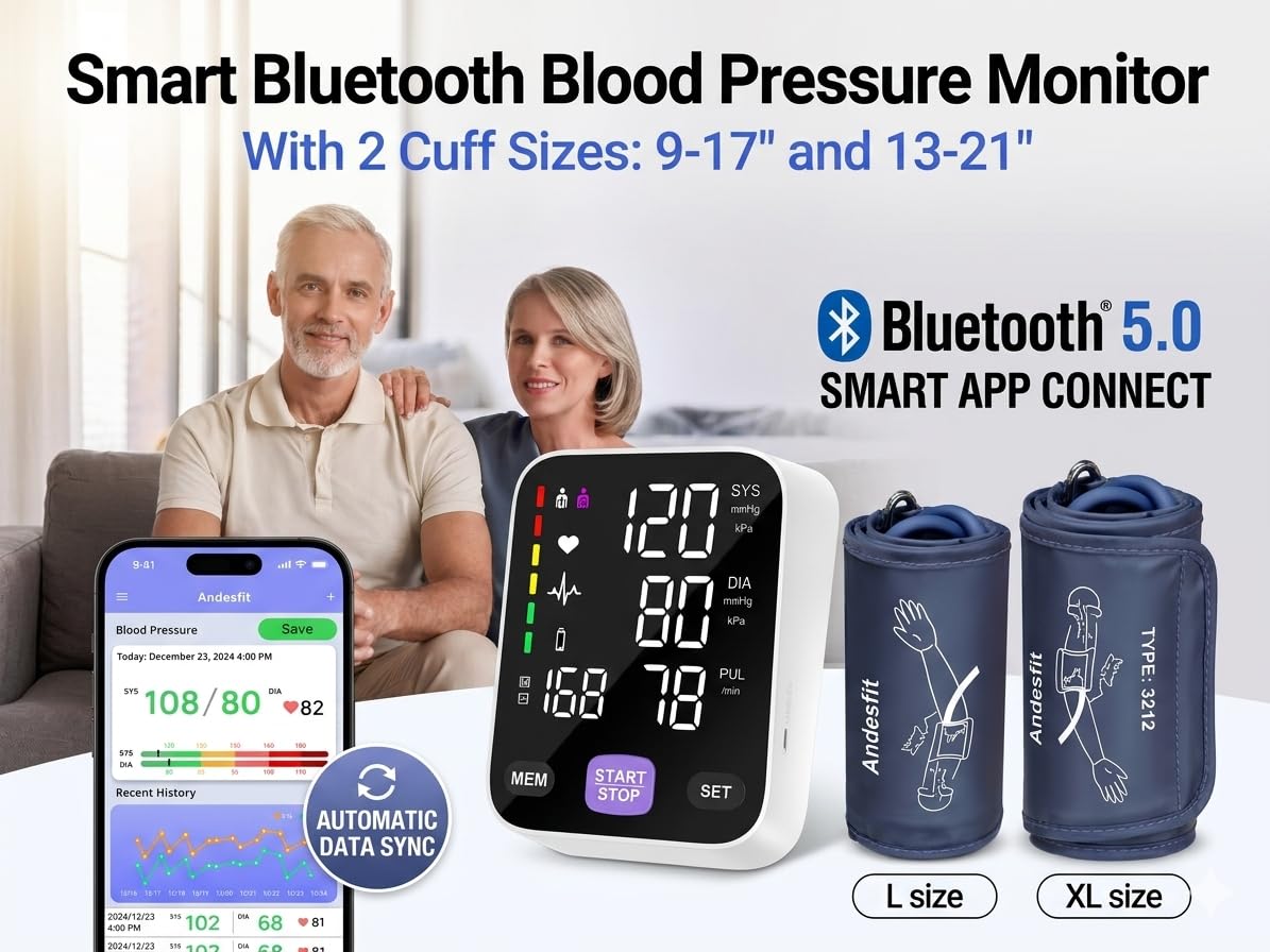 Andesfit Blood Pressure Monitor – FDA-Cleared Home Use

