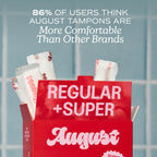 August Organic Cotton Tampons with Easy-Glide Long Applicators

