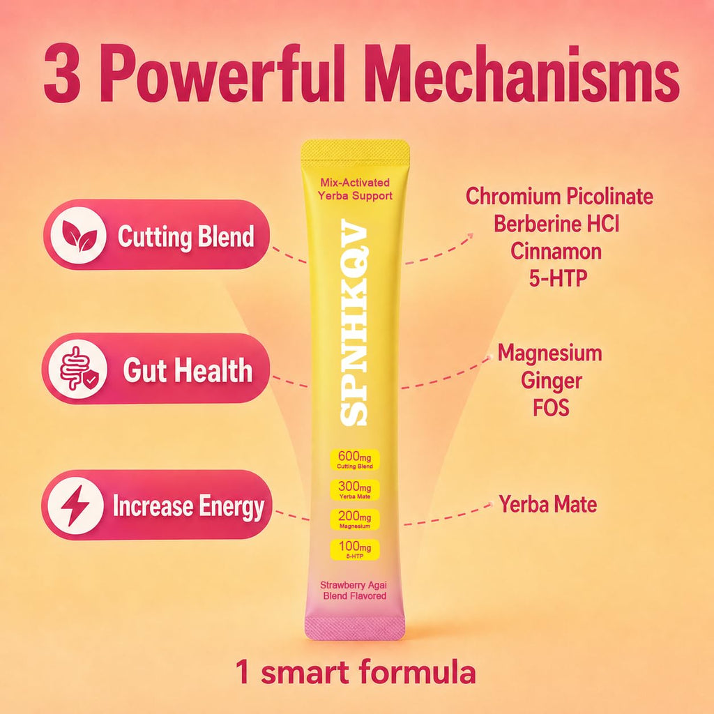 SPNHKQV Berberine Yerba Mate Metabolism Drink Mix

