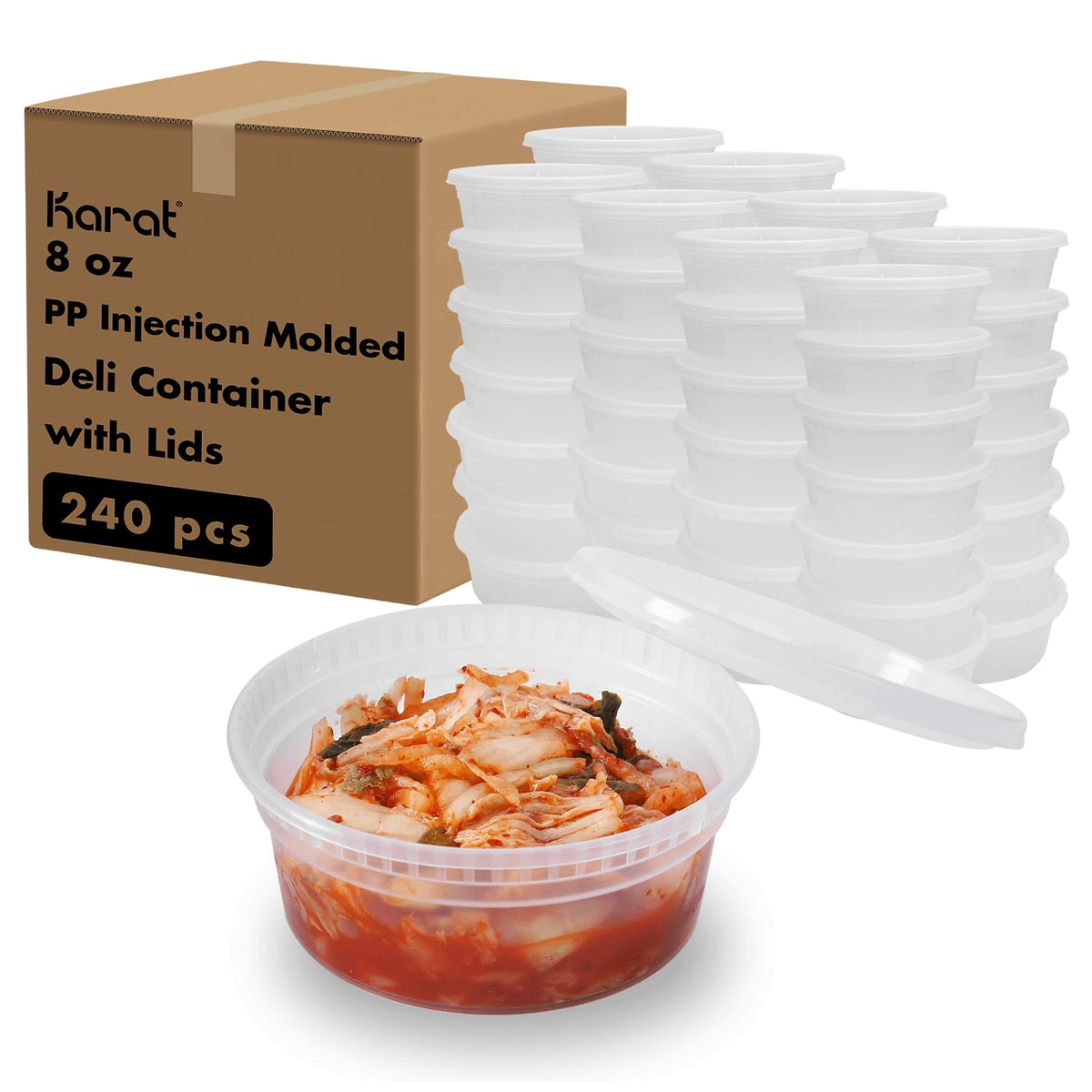 Karat Deli Containers with Lids - PP Injection Molded