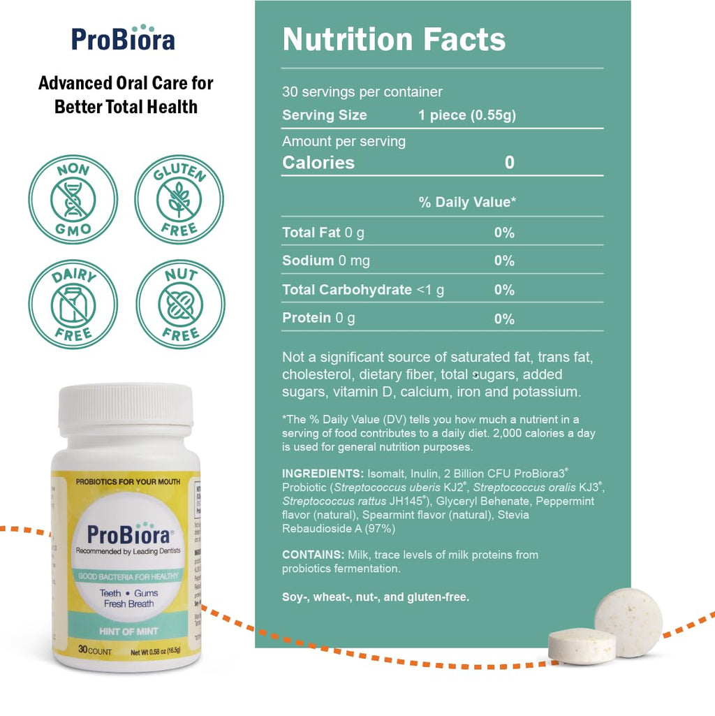 ProBiora Oral Probiotics for Teeth & Gums - Tablets

