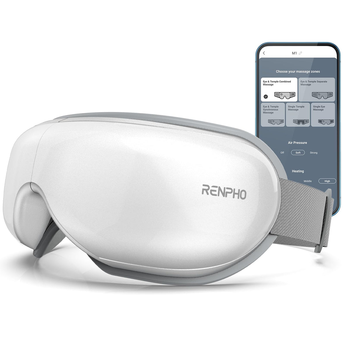 RENPHO Eyeris 1 Eye Massager with Heat for Eye Strain Relief
