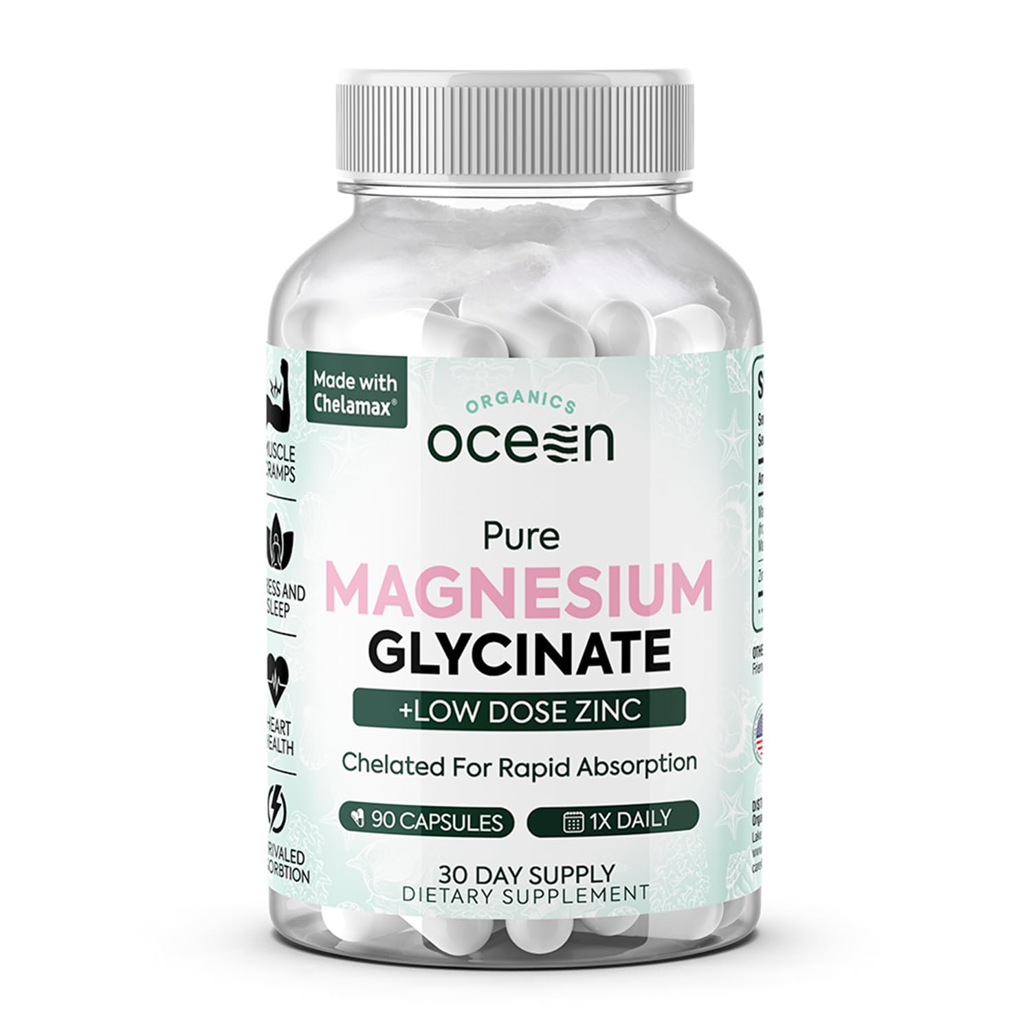 Organics Ocean Magnesium Glycinate with Zinc | Sleep Support

