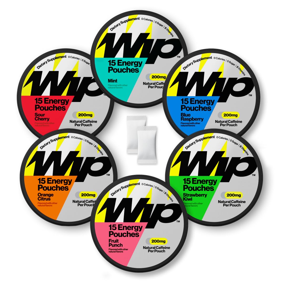 Wip Energy Pouches Natural Caffeine + B Vitamins