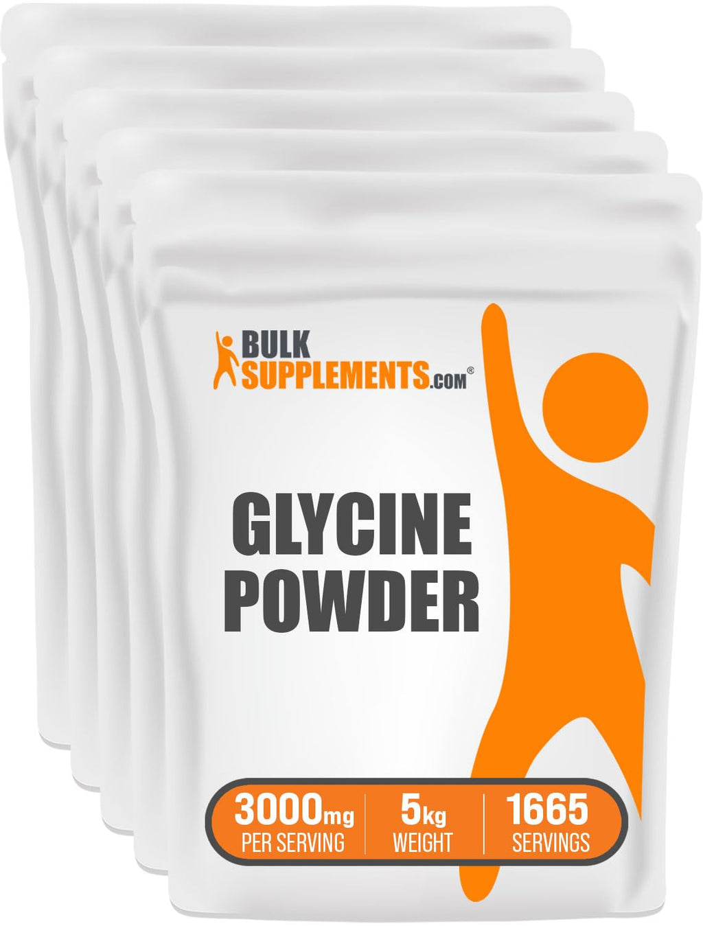 BulkSupplements Glycine Powder - Unflavored Gluten-Free Amino Acid Supplement