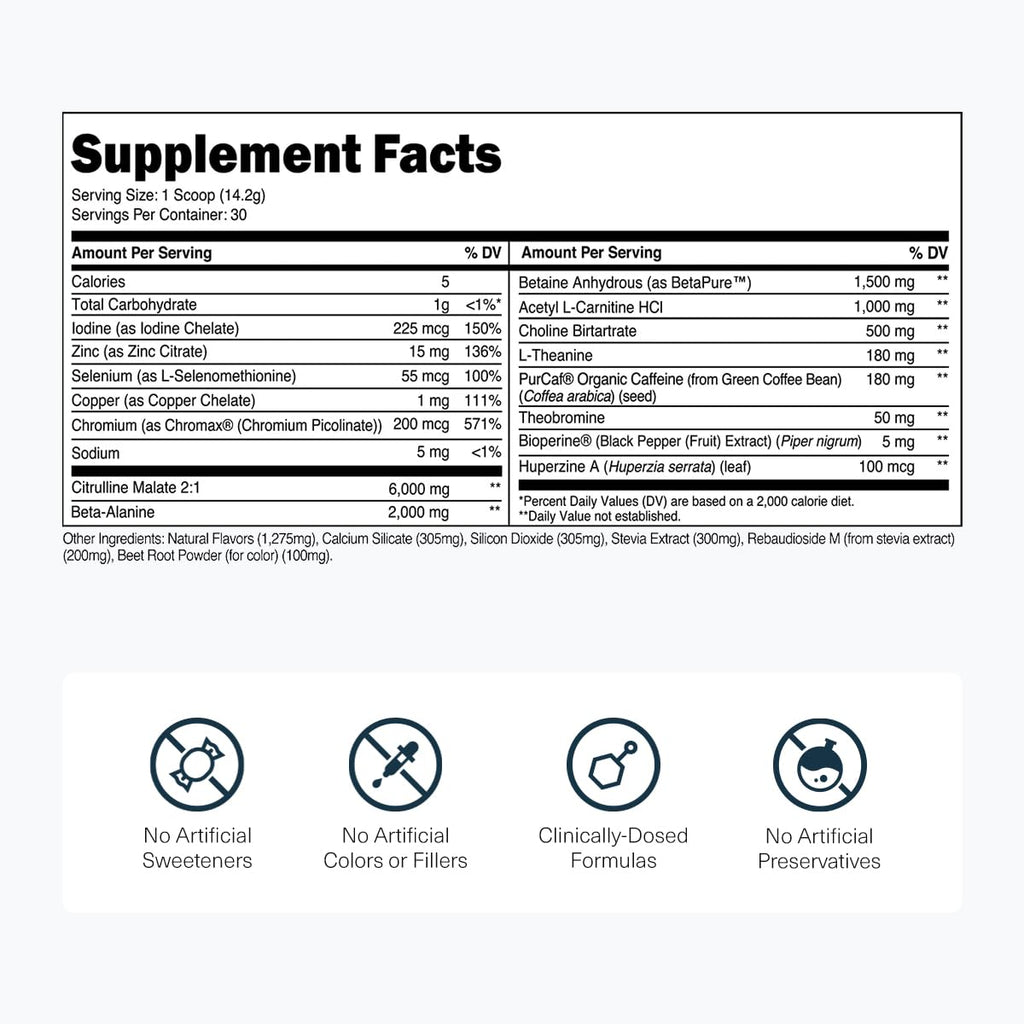 Transparent Labs Lean Pre-Workout - Body Recomposition

