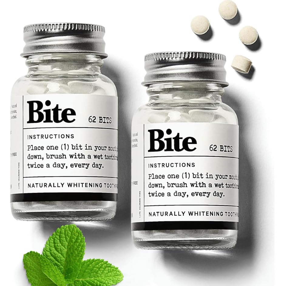 Bite Whitening Toothpaste Tablets - Fluoride-Free Nano HA
