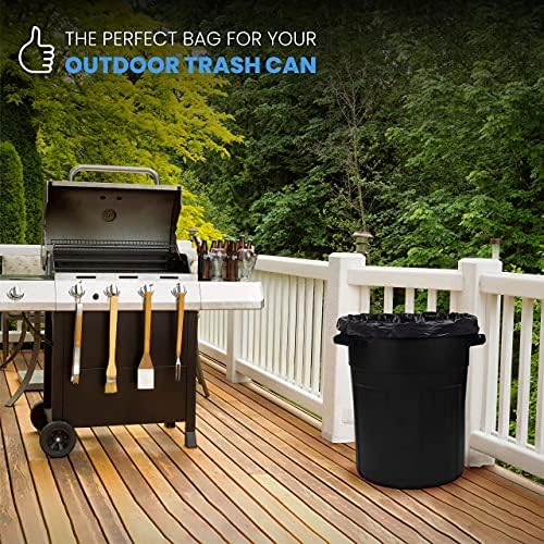 ToughBag 55 Gallon Trash Bags - Heavy Duty Black Liners

