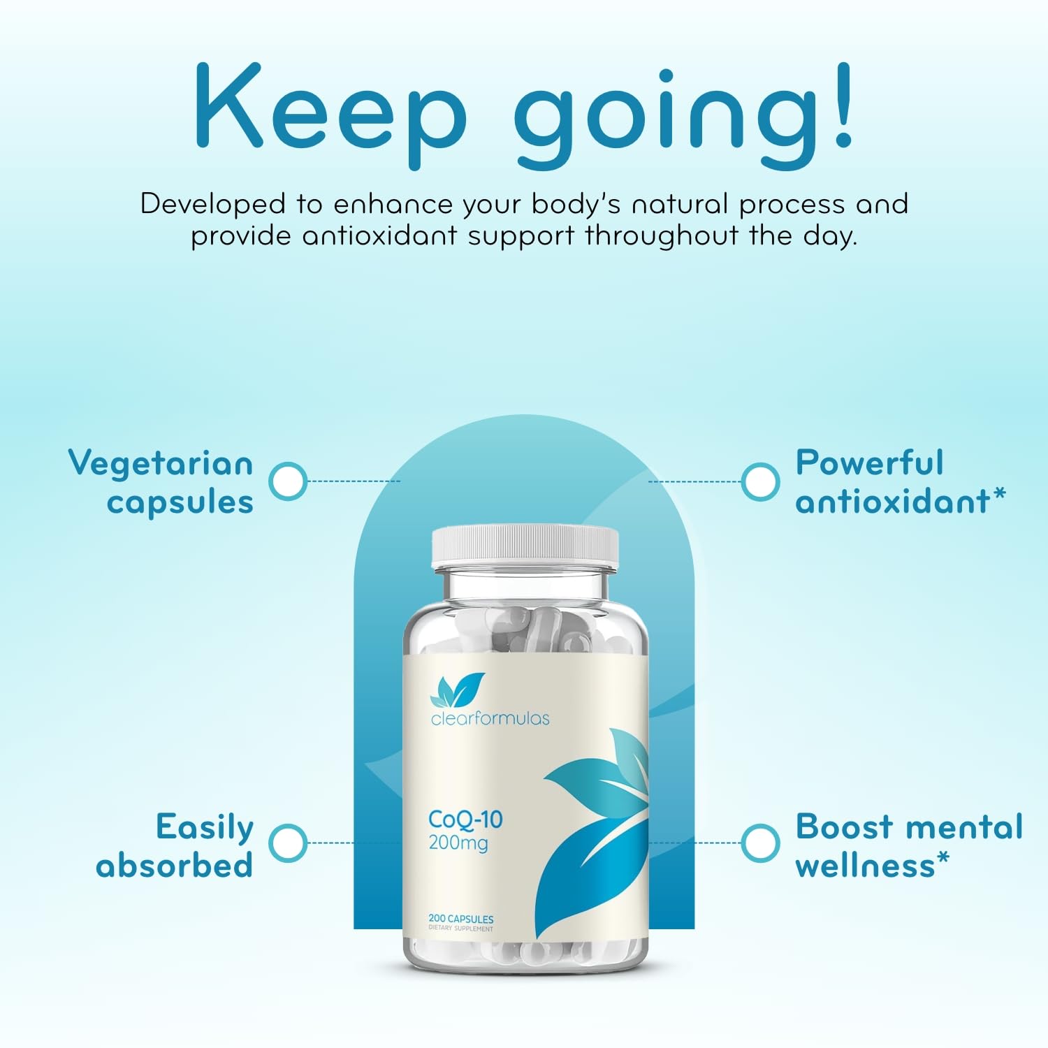 CoQ10 High Absorption Ubiquinone Supplement | Clear Formulas

