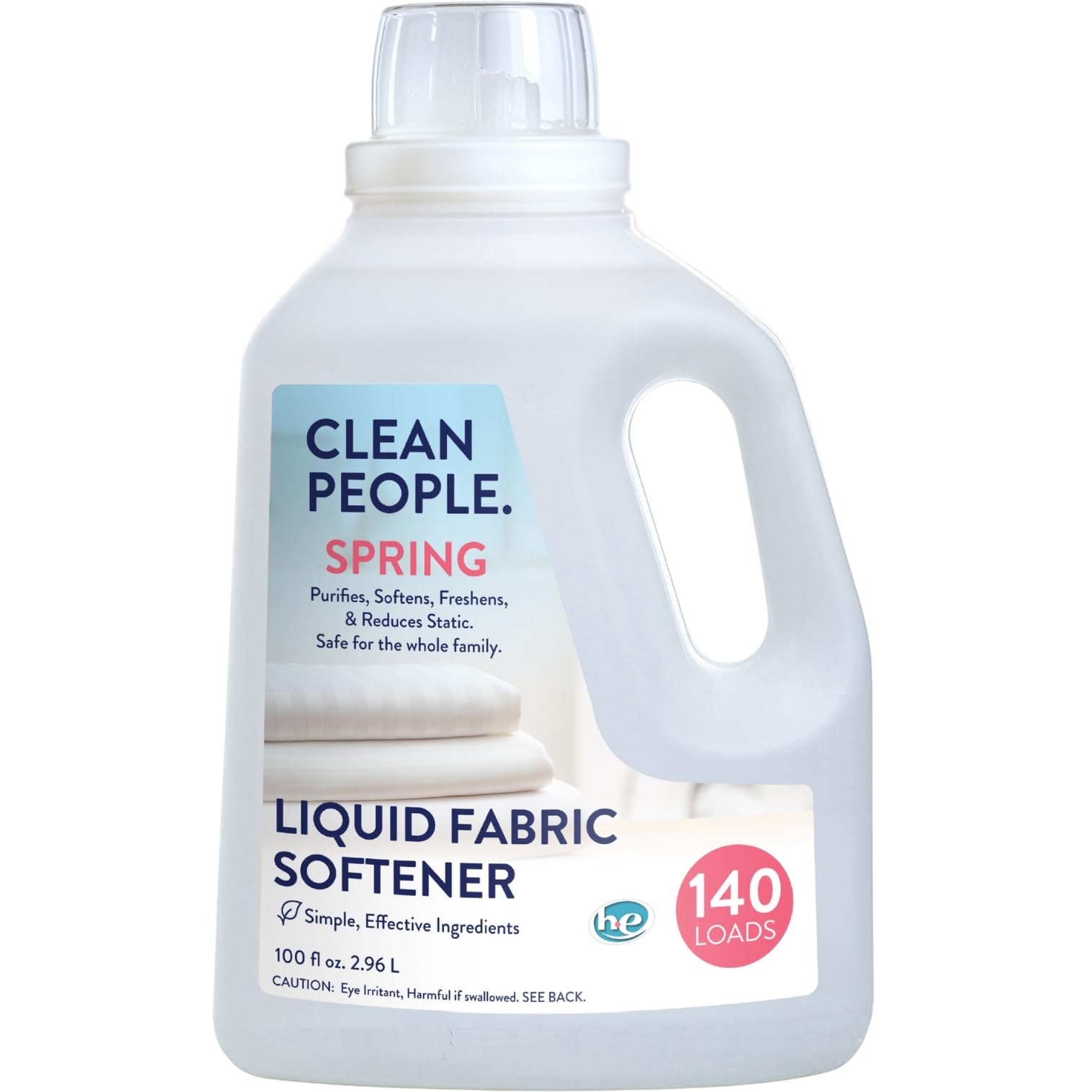 Liquid Fabric Softener by The Clean People - Softens Fabrics and Reduces Static - Vegan