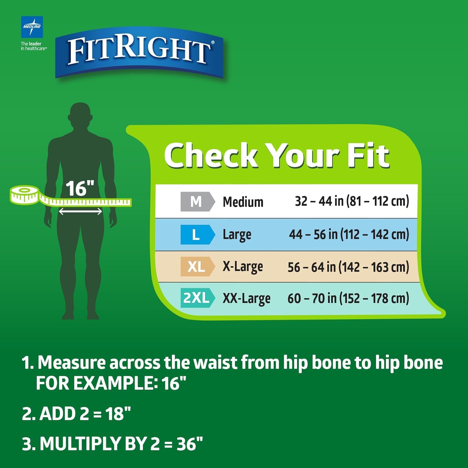 FitRight Adult Diapers with Tabs Extra+Heavy Absorbency

