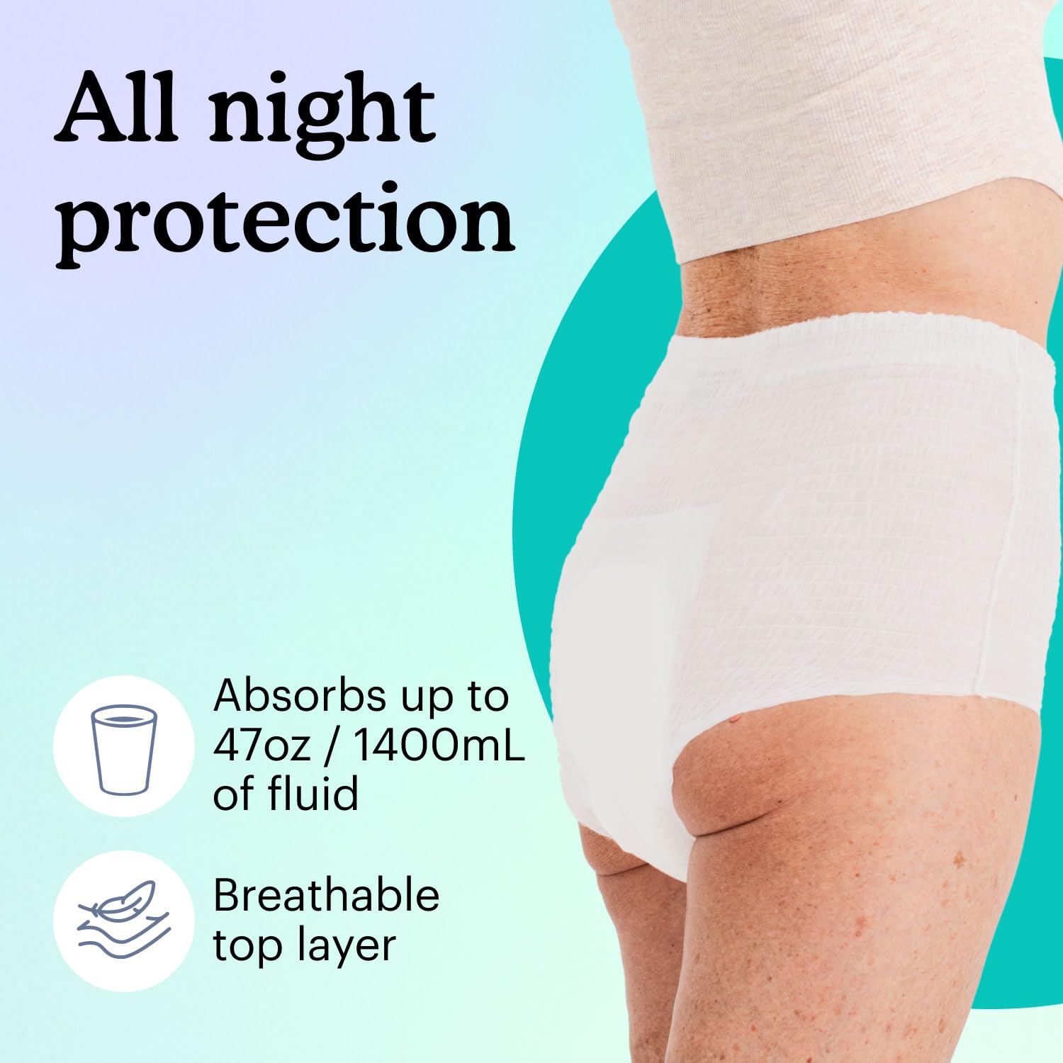 Because Overnight Absorbency Incontinence Underwear | Unisex

