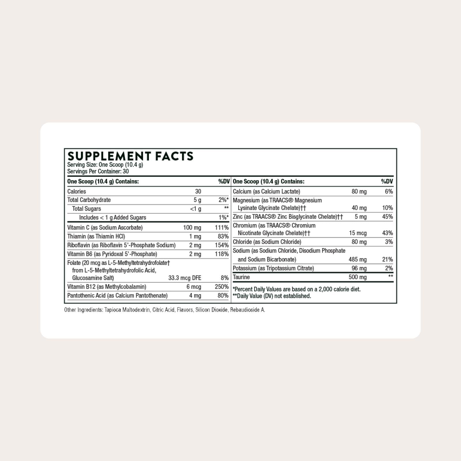 Thorne Catalyte Electrolyte Replenishment Supplement

