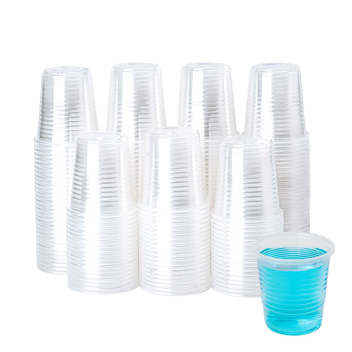 YEEHAW Clear Plastic Cups, Disposable Drinking Cups for Cold Beverages