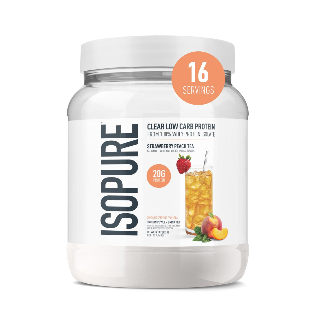 Isopure Clear Whey Isolate Protein Powder - Lactose Free, Gluten Free