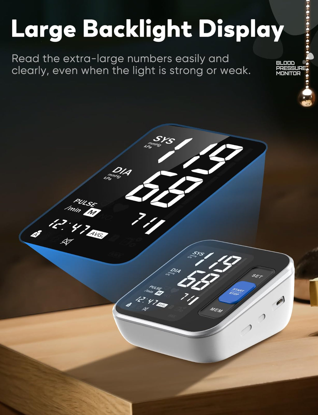 Blood Pressure Monitor for Home Use AI BP HR


