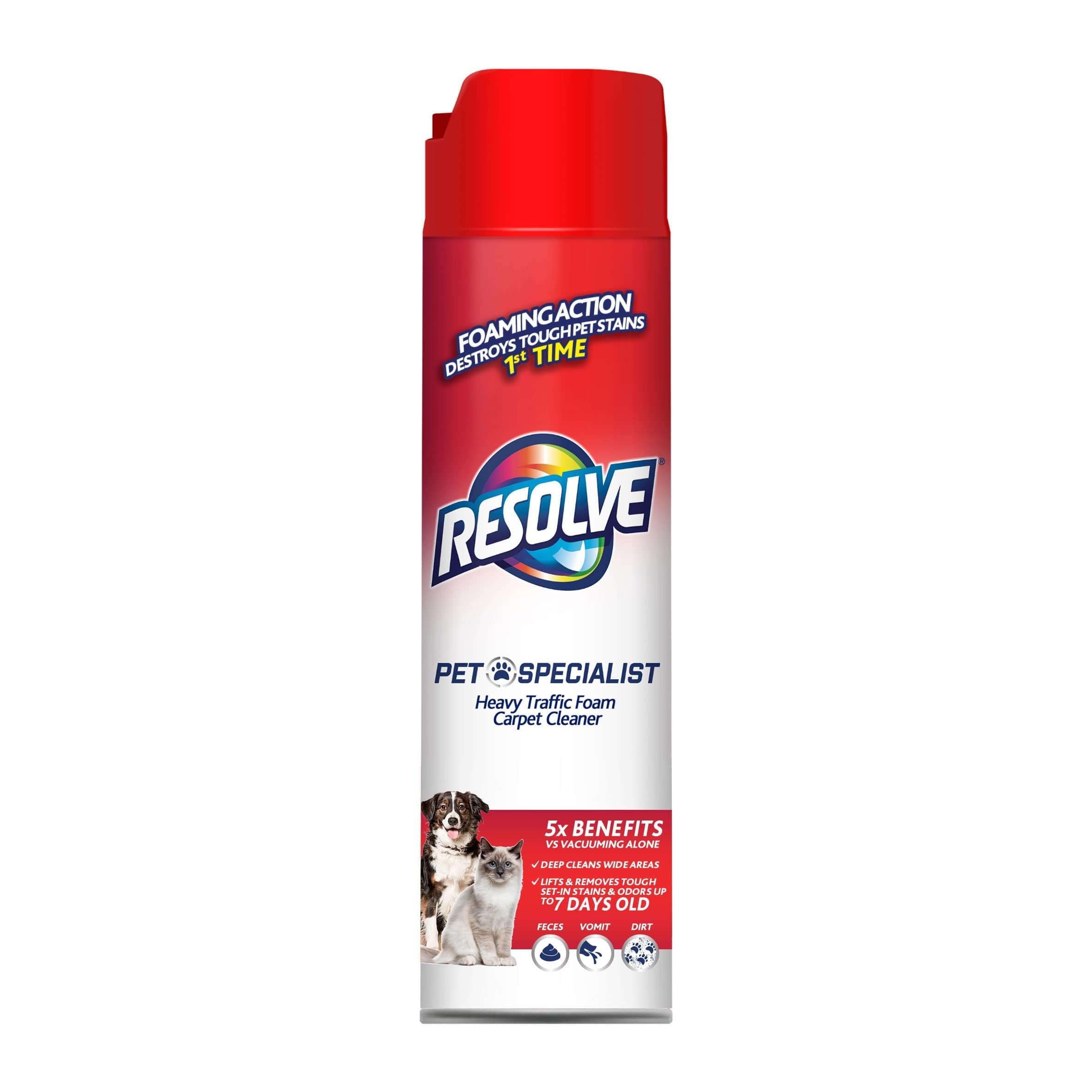 Resolve Pet Specialist Heavy Traffic Foam Carpet Cleaner Pet Stain & Odor Remover