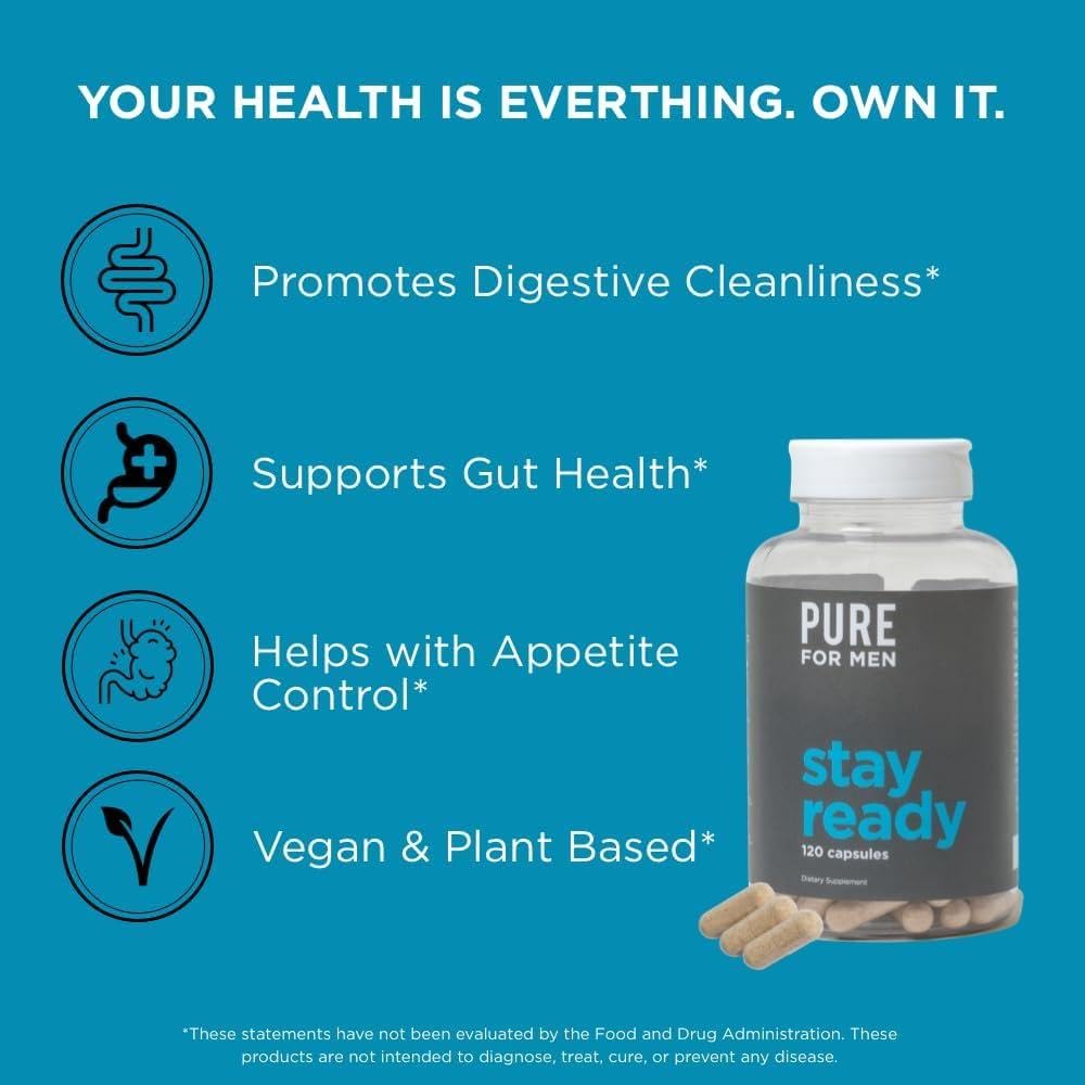 Pure for Men Stay Ready Fiber Digestive Supplement

