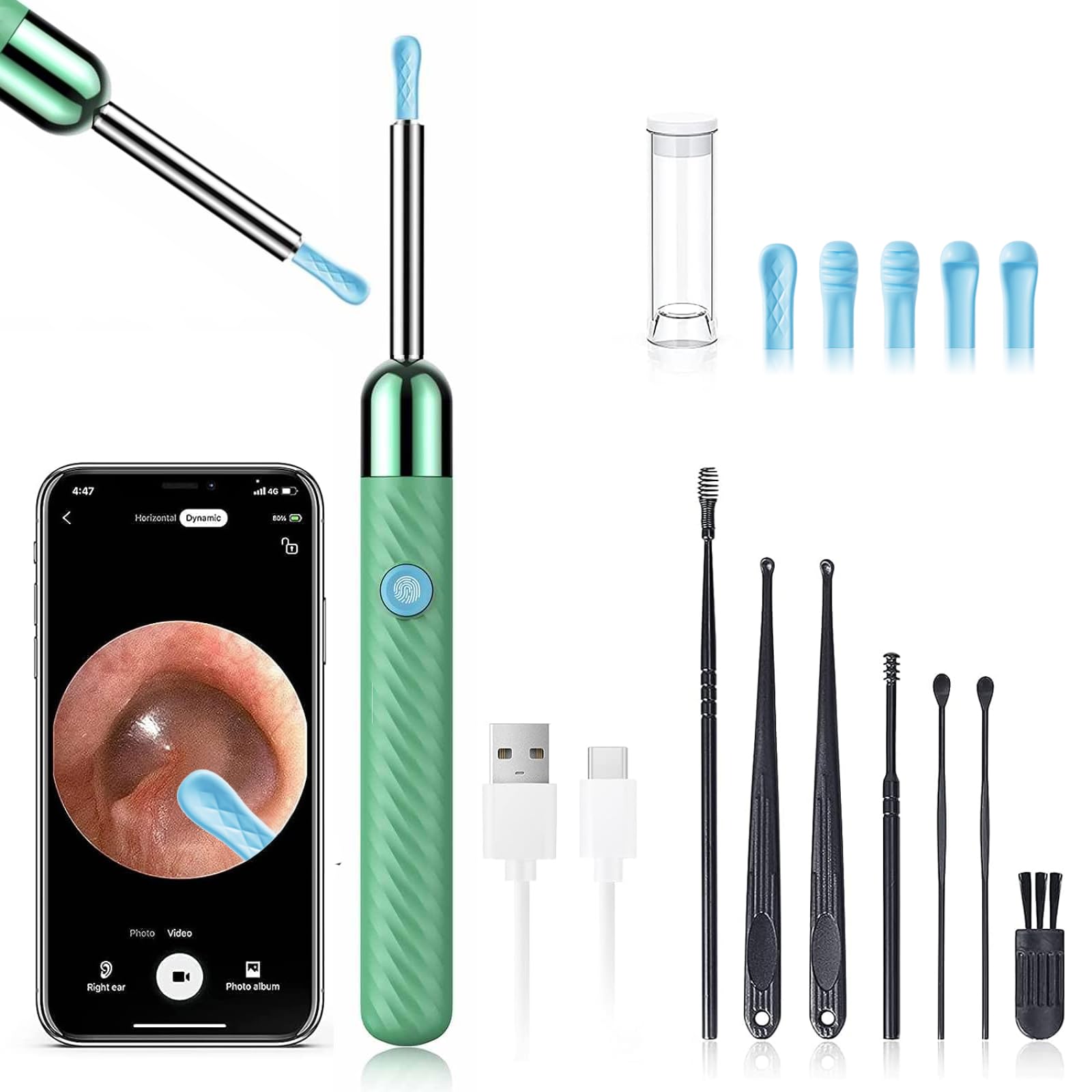 LEIPUT Earwax Removal Kit with 1080P Ear Camera