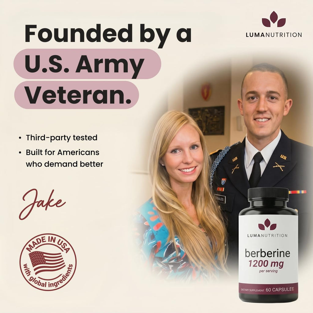 Luma Nutrition Berberine HCl 1200mg - Vegan, Gluten Free

