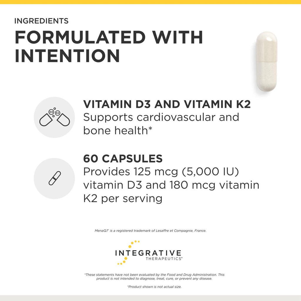 Integrative Therapeutics K2 + D3 Vitamin for Heart and Bone

