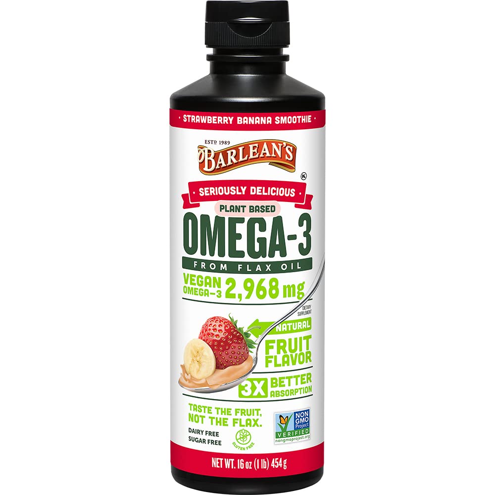 Barlean's Vegan Omega-3-6-9 Flaxseed Oil Liquid

