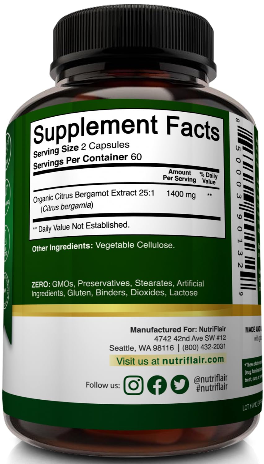 NutriFlair Citrus Bergamot Supplement – Vegan & Non-GMO

