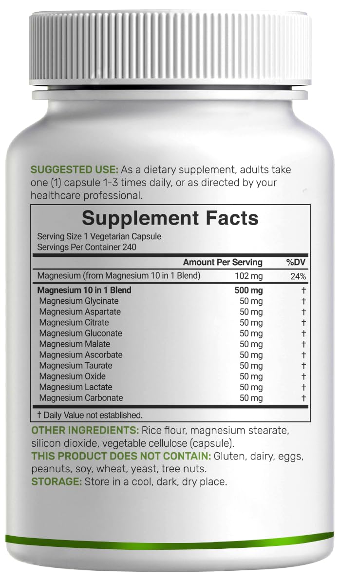 Magnesium Complex 500mg Chelated Supplement


