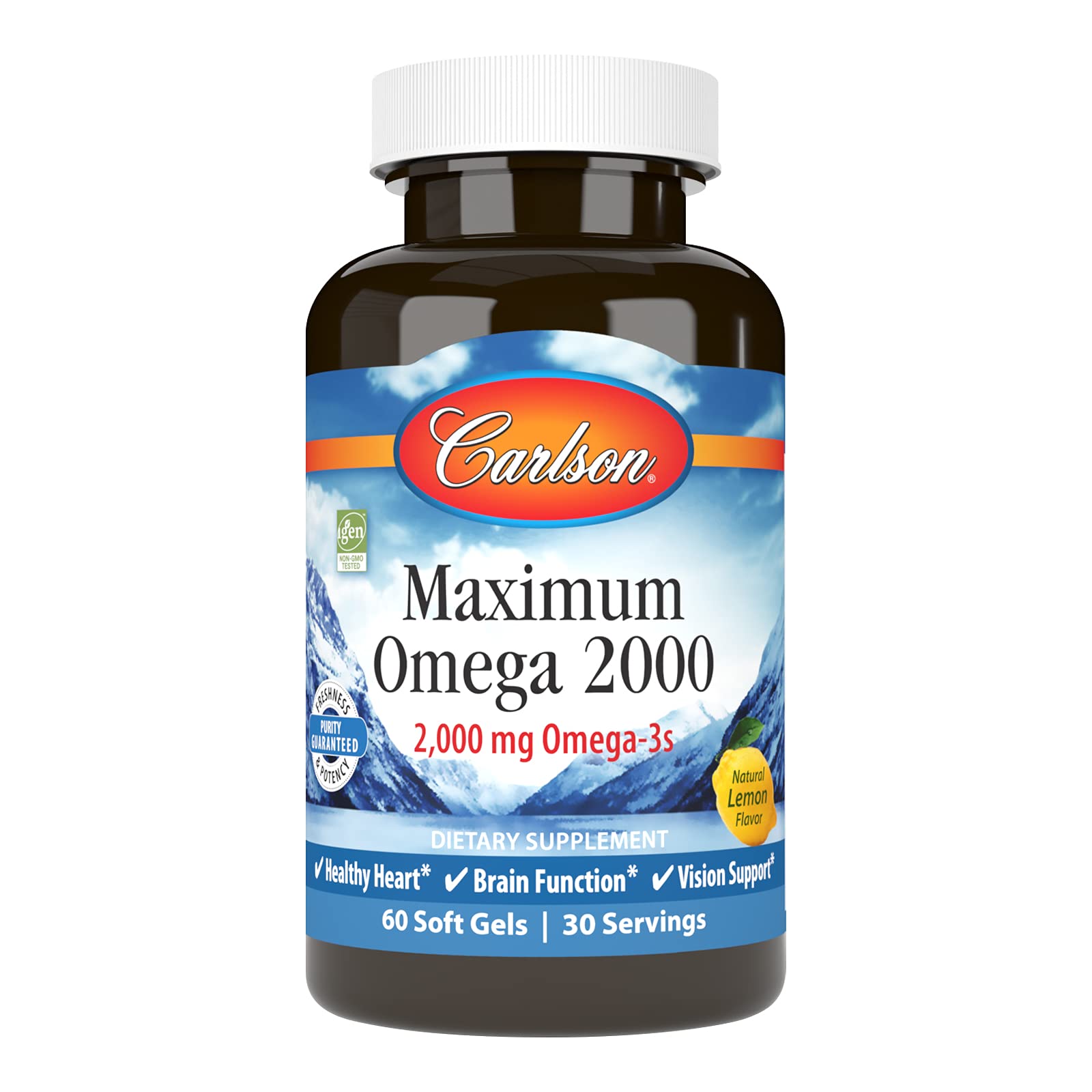 Carlson Maximum Omega 2000 Omega-3 Fish Oil Softgels


