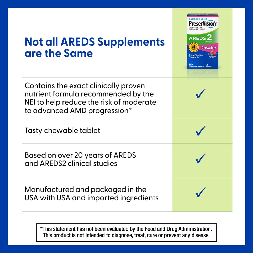 PreserVision AREDS 2 Chewable Eye Vitamins by Bausch + Lomb

