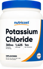 Nutricost Potassium Chloride Powder 1kg - Gluten Free

