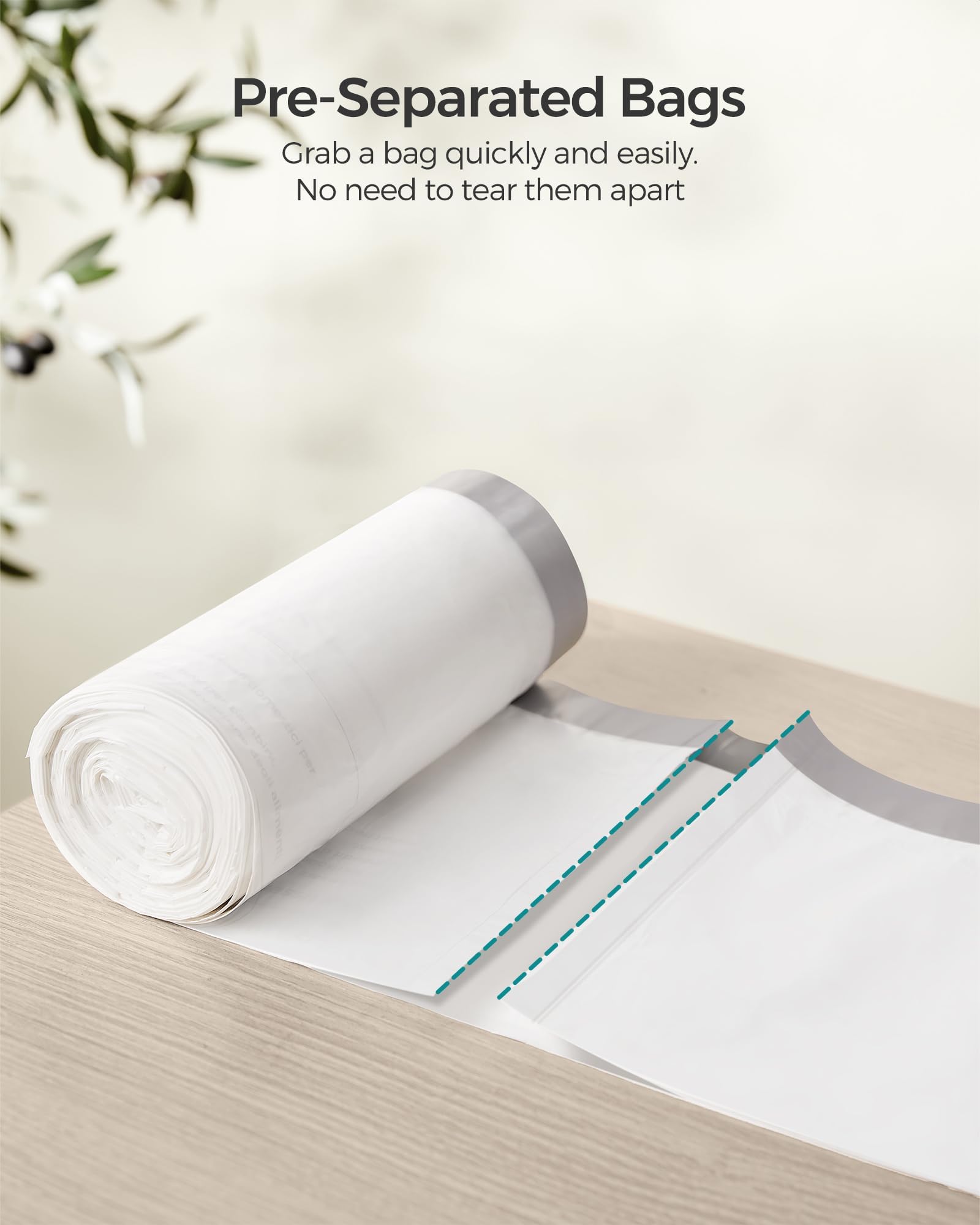 SONGMICS Trash Bags Drawstring Pre-Separated | Kitchen

