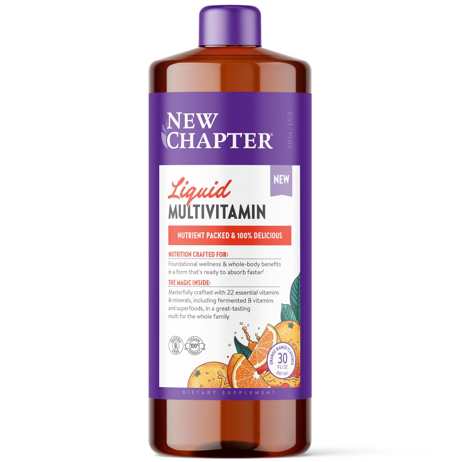 New Chapter Liquid Multivitamin + Mineral Supplement for Whole-Body Health