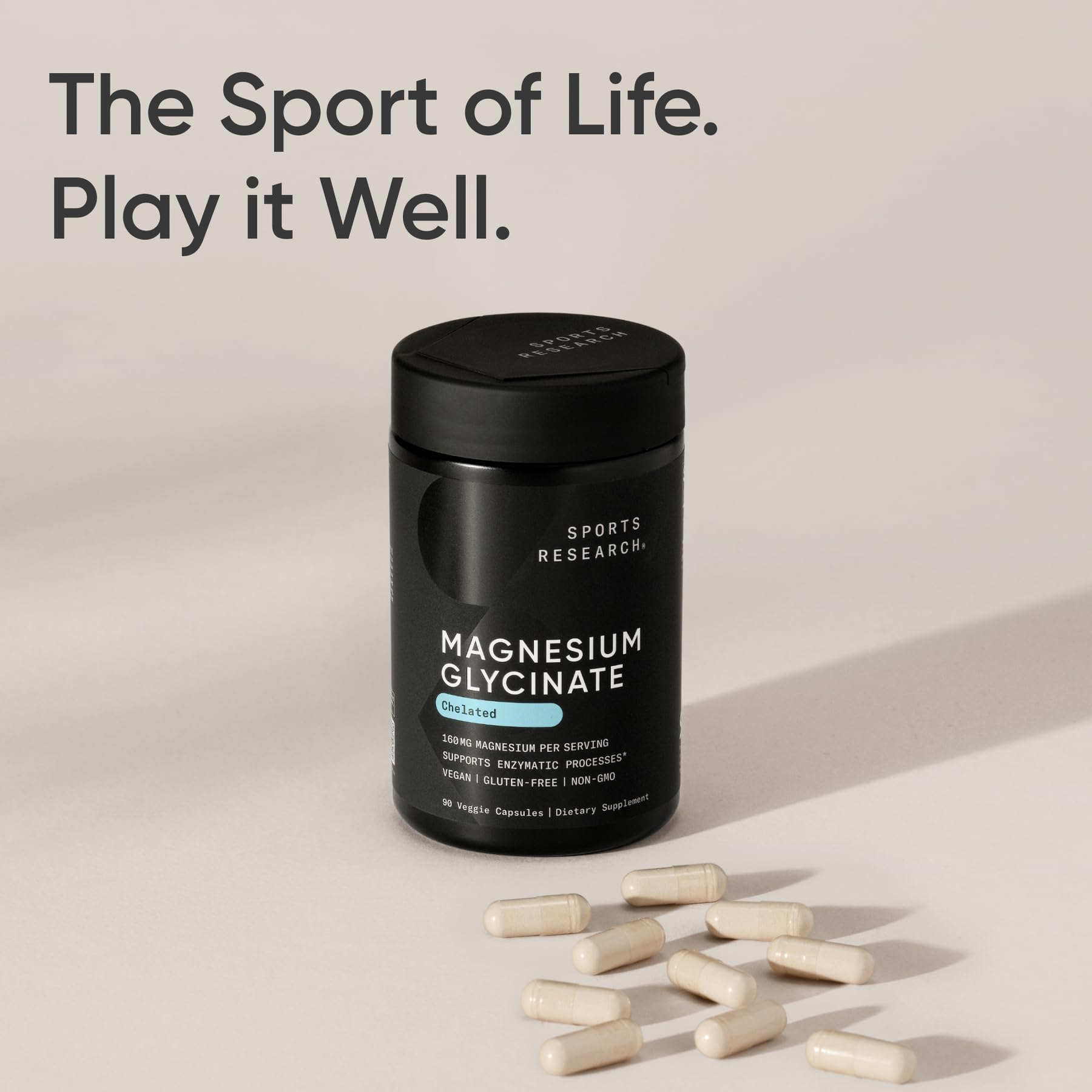 Sports Research Magnesium Glycinate - Chelated 160 mg

