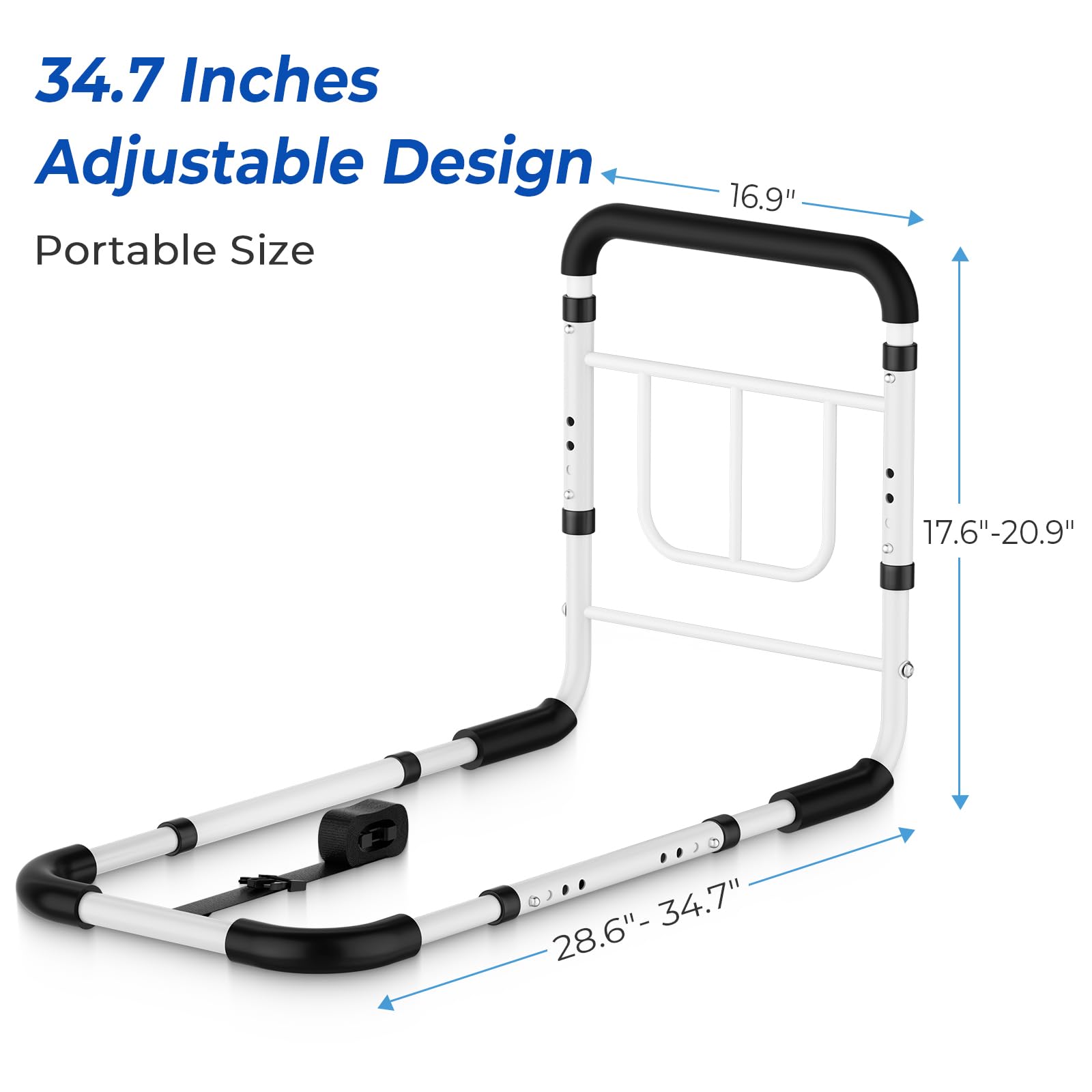 KingPavonini Bed Rails for Seniors - ASTM-Approved Safety

