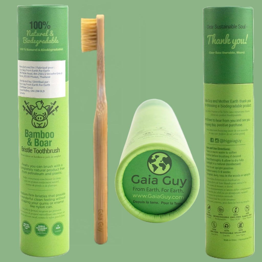 Gaia Guy Bamboo Toothbrush | Eco Friendly

