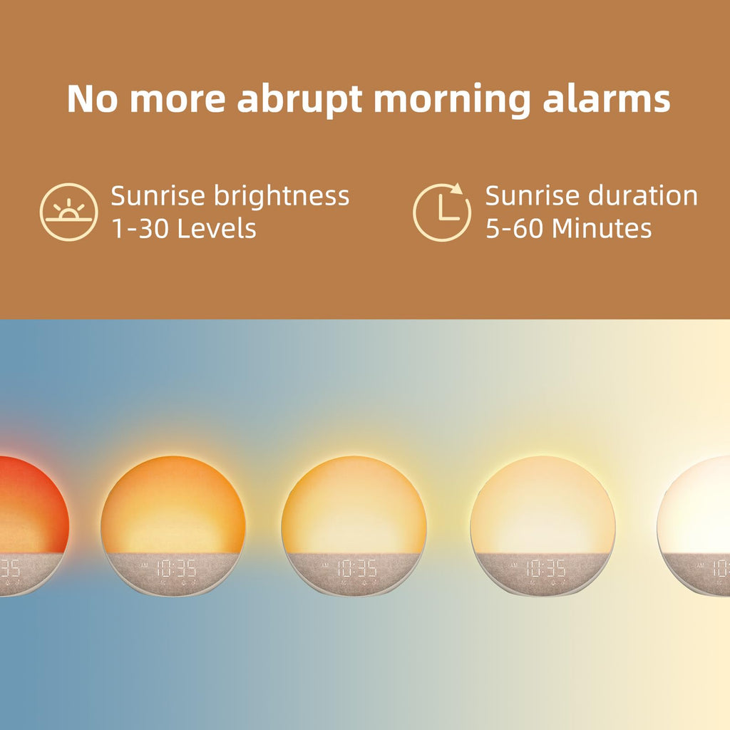 Sunrise Alarm Clock with Noise Machine and Bluetooth Speaker

