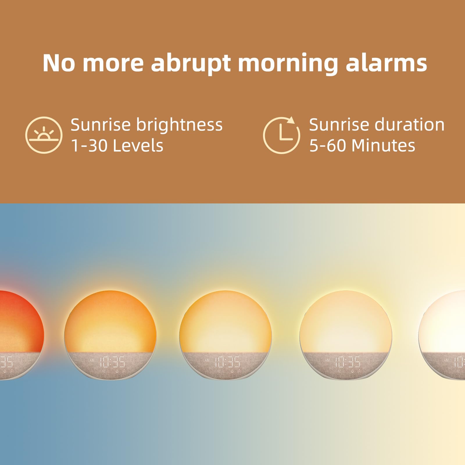Sunrise Alarm Clock with Noise Machine and Bluetooth Speaker

