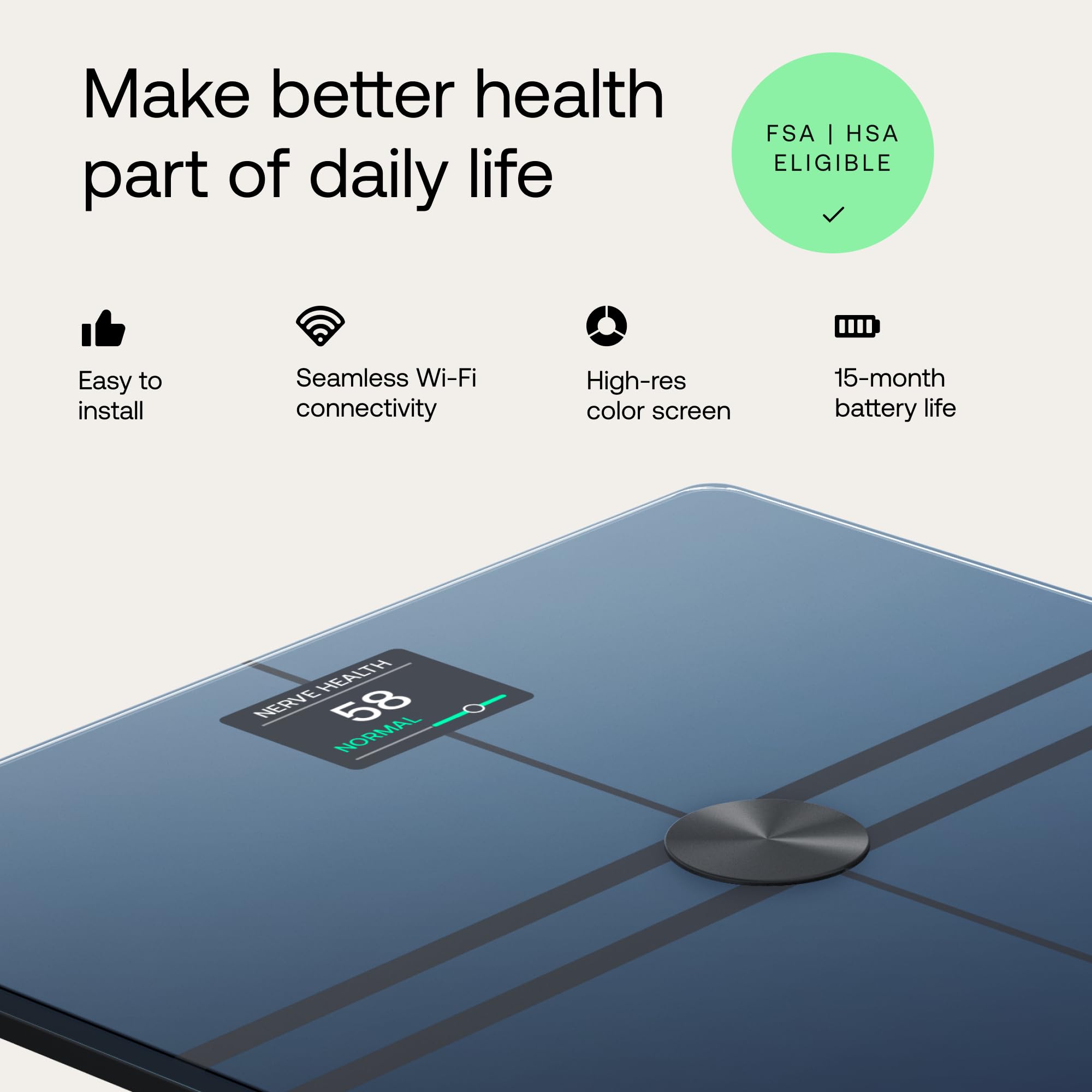 Withings Body Comp Scale - Full Body Analysis

