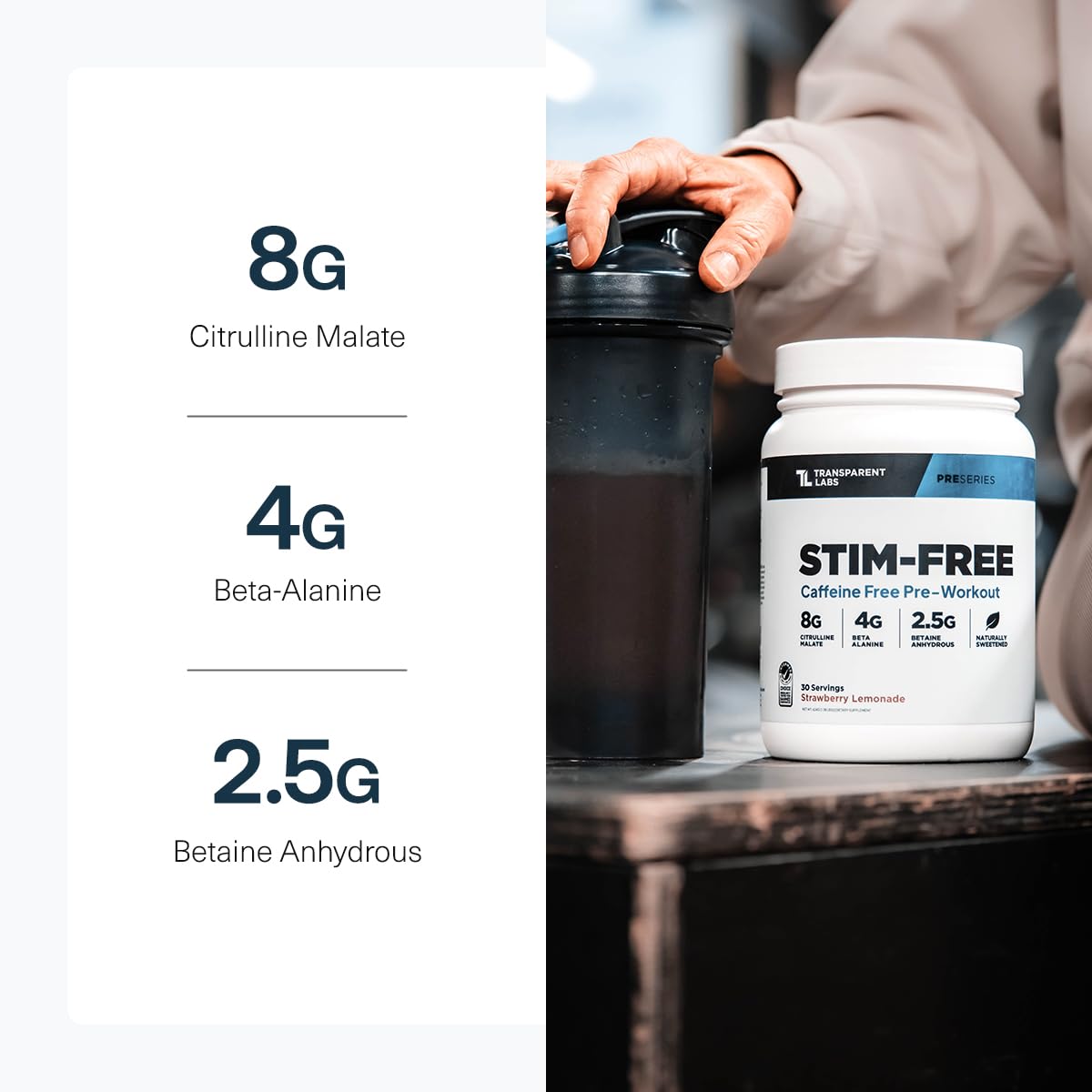 Transparent Labs Stim-Free Pre-Workout Powder

