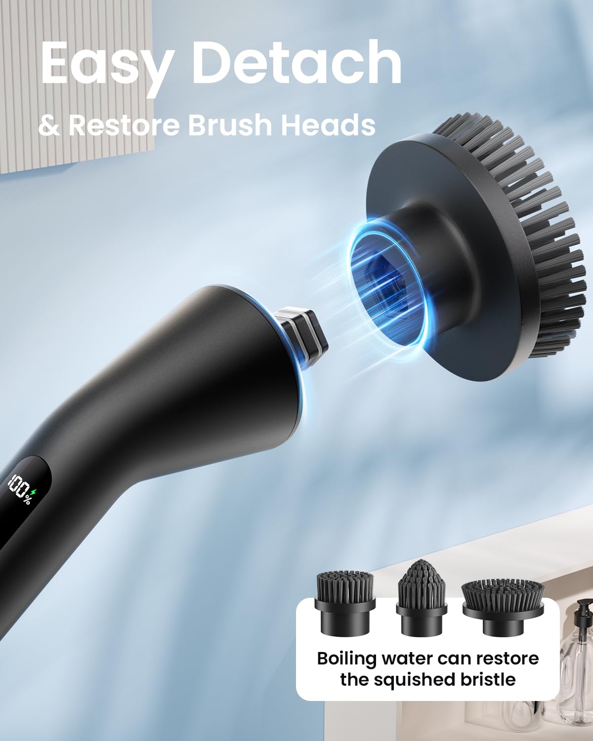 Leebein Electric Spin Scrubber Cordless Cleaning IPX7


