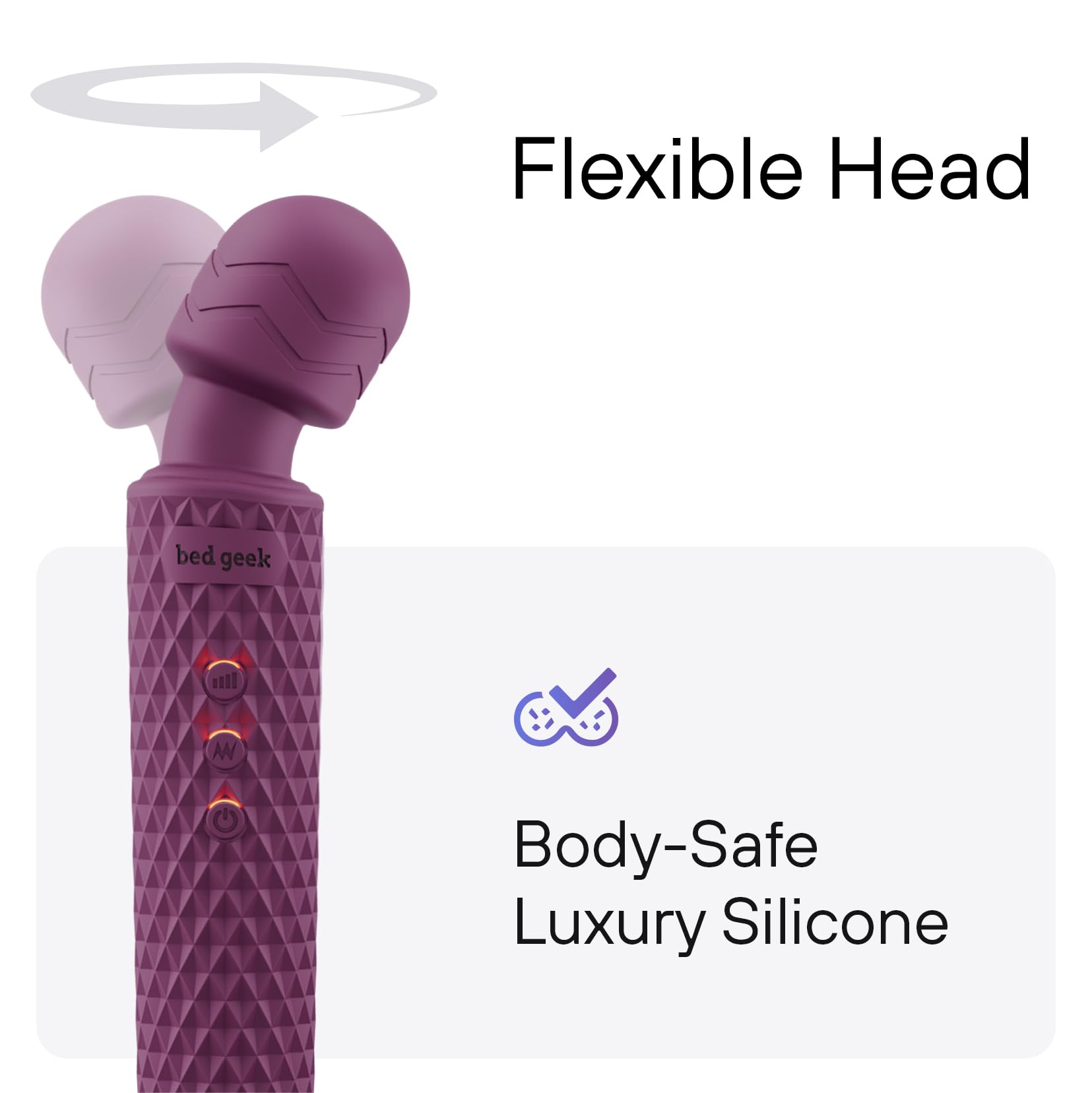 bed geek Handheld Wand Massager – USB Rechargeable

