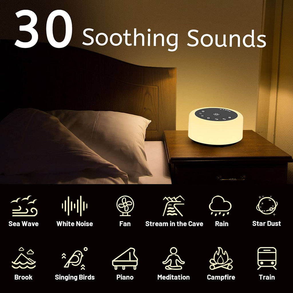 Soother Sleep Sound Machine with Night Light 30 Sounds

