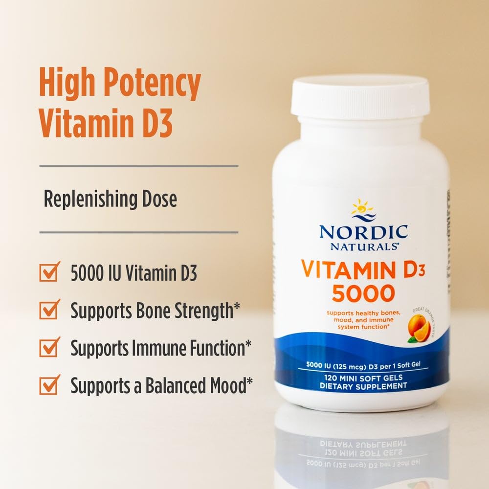 Nordic Naturals Vitamin D3 5000 IU Soft Gels


