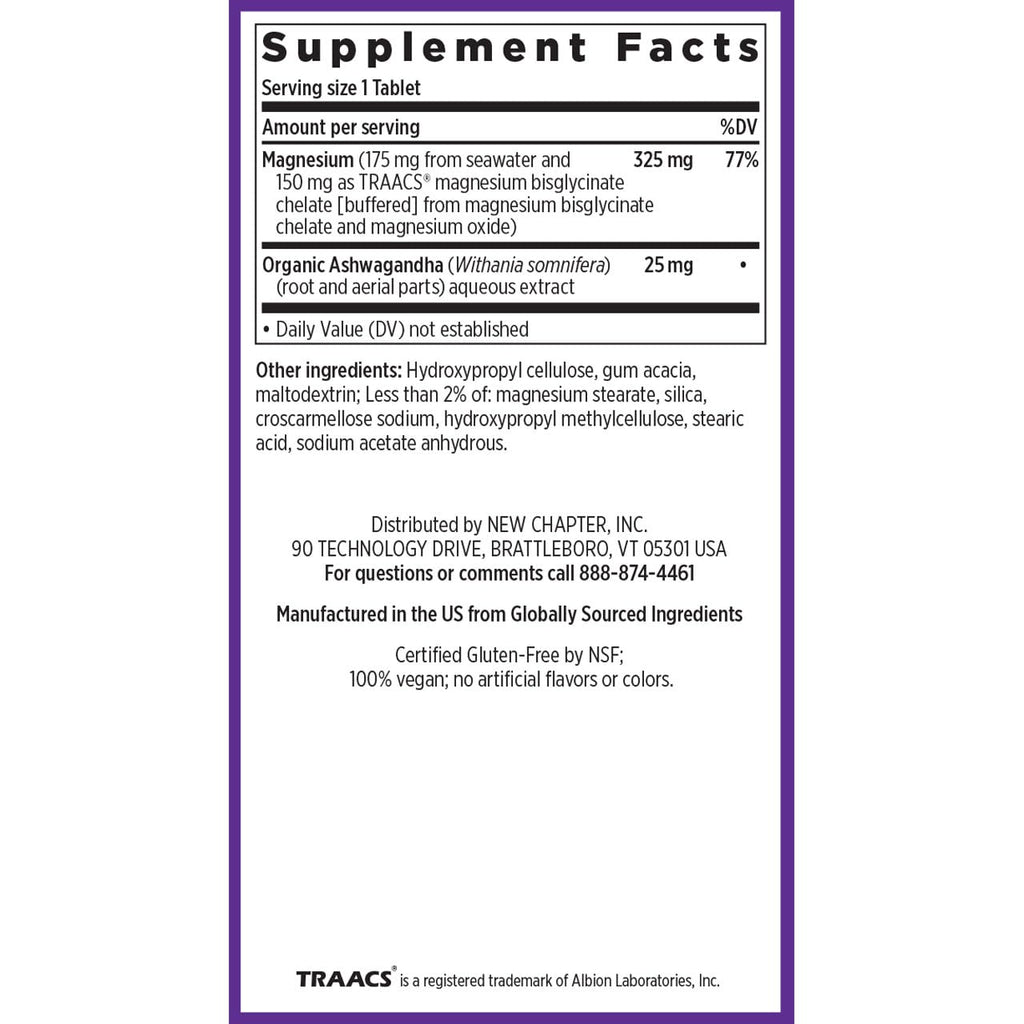 Magnesium + Ashwagandha Supplement by New Chapter

