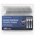 180 Count Heavy-Duty Disposable Plastic Forks – BPA-Free Party Cutlery