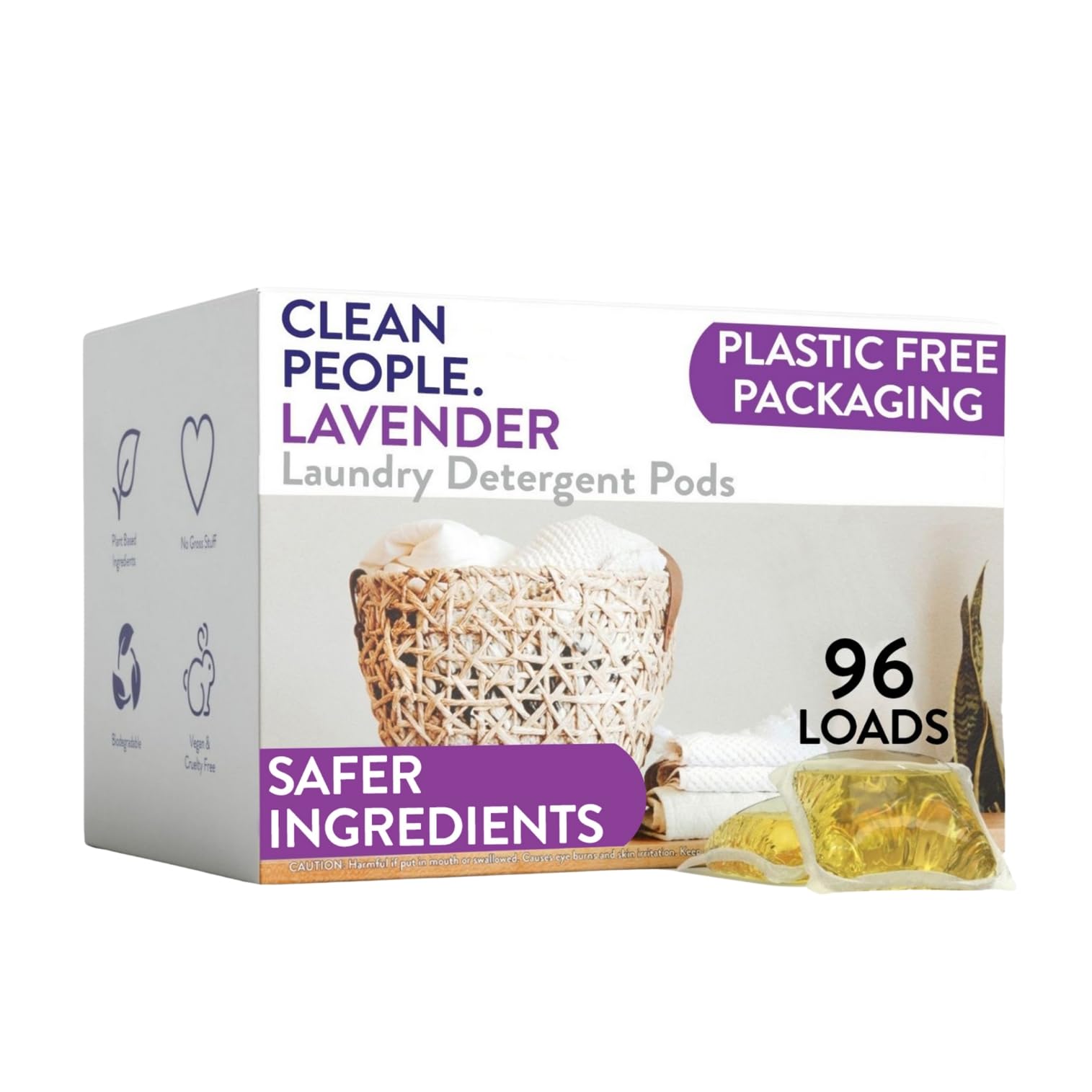 The Clean People Laundry Detergent Pods - Hypoallergenic Plant-Based Formula