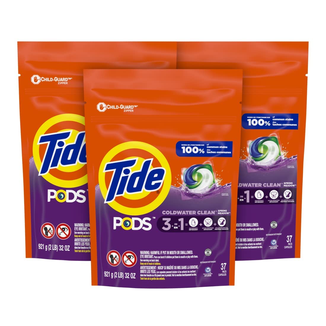 Tide PODS Laundry Detergent Pacs, 3-in-1, HE Compatible