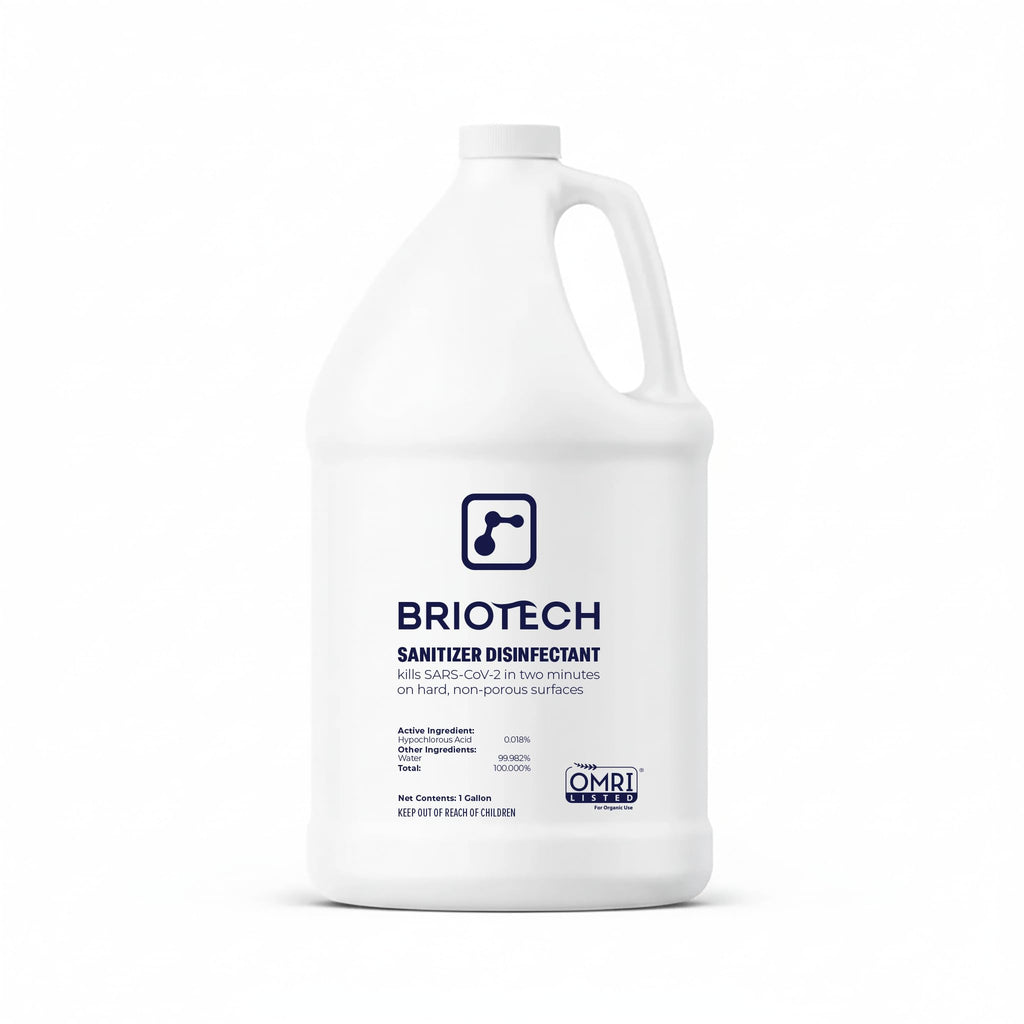 BRIOTECH Hypochlorous Sanitizer - 99.99% Germs

