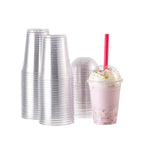 Crystal Clear PET Disposable Cups with Lids for To-Go


